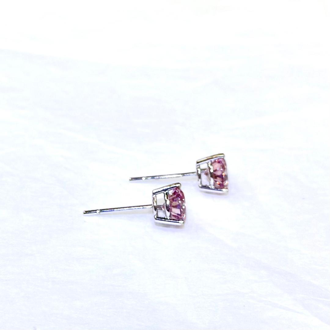 Pink Diamond Earrings