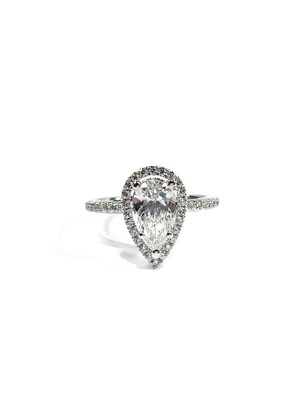 Natural Pear Diamond - Halo