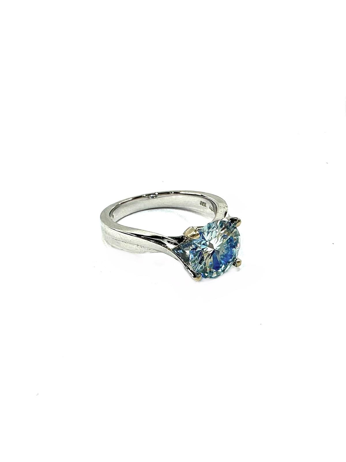 Blue Diamond Ring