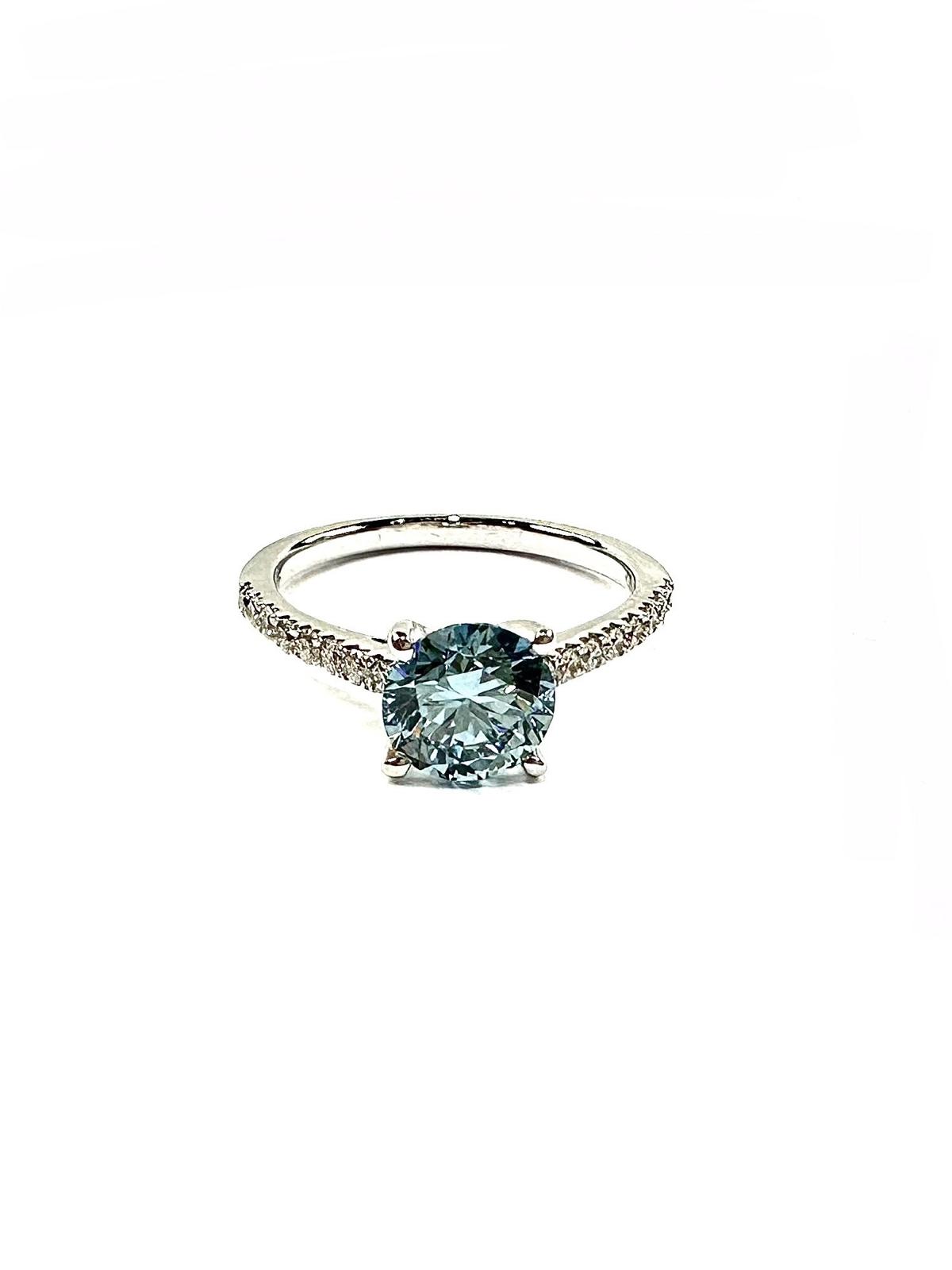 Blue Diamond Ring