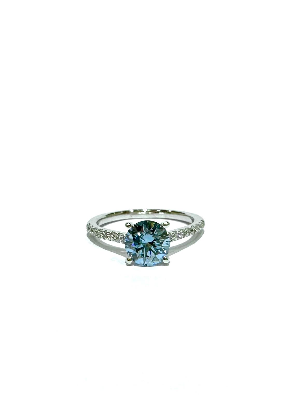 Blue Diamond Ring