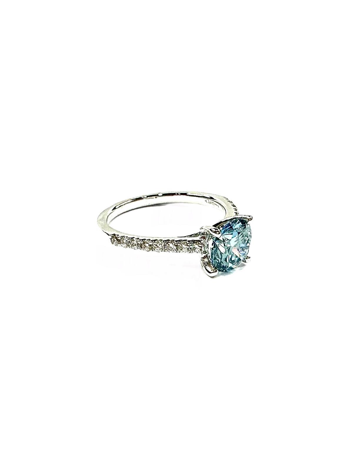 Blue Diamond Ring