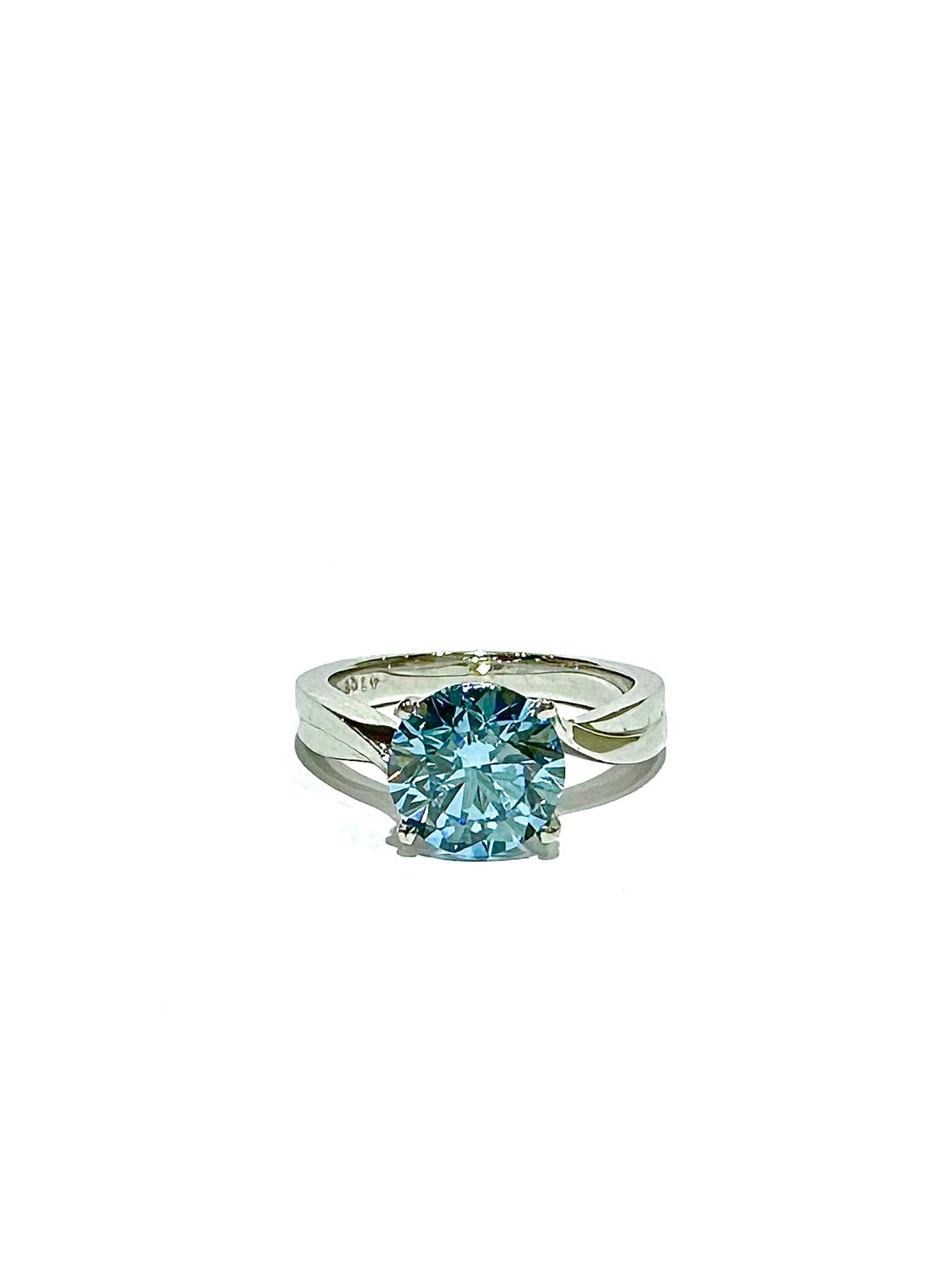 Blue Diamond Ring