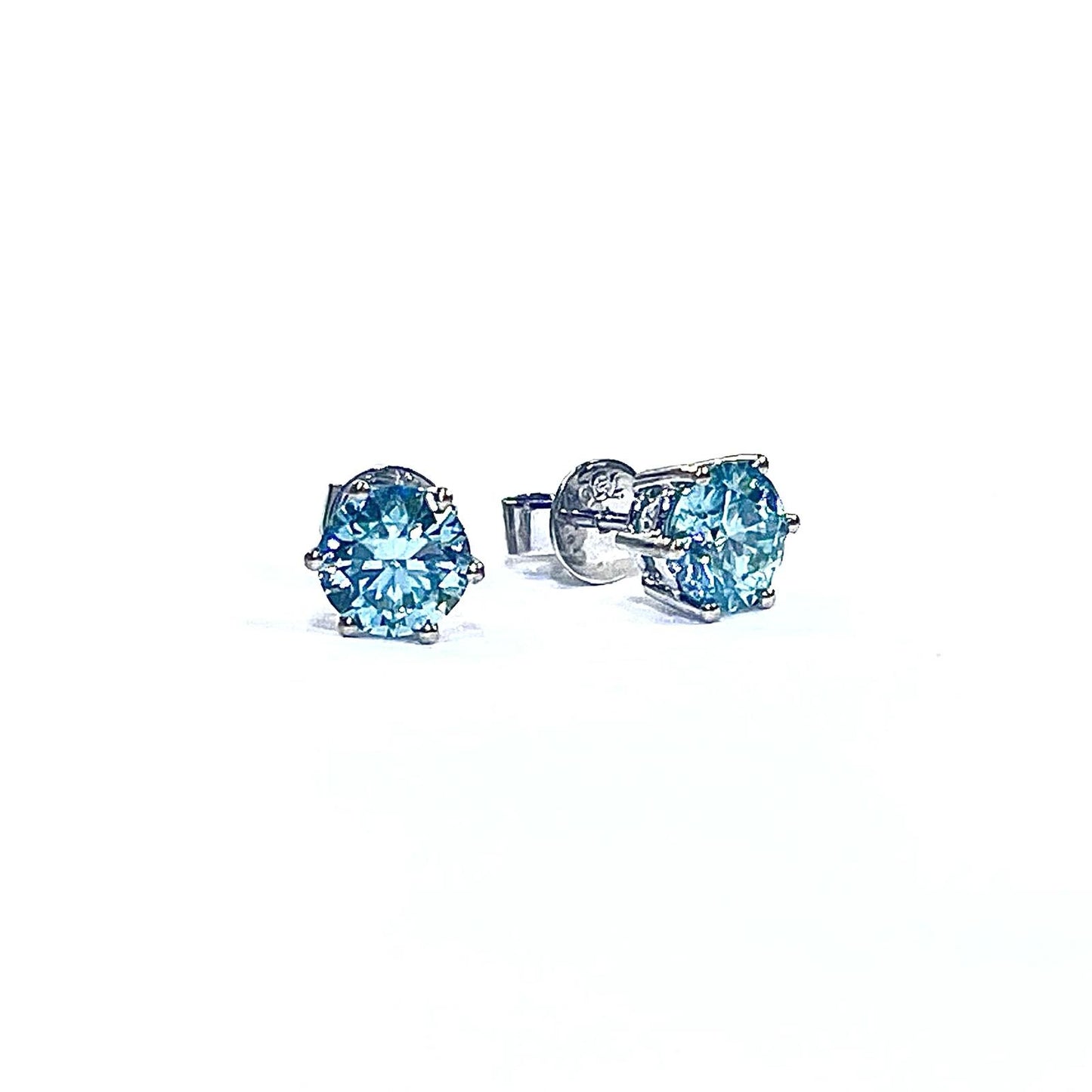 Blue Diamond Earrings