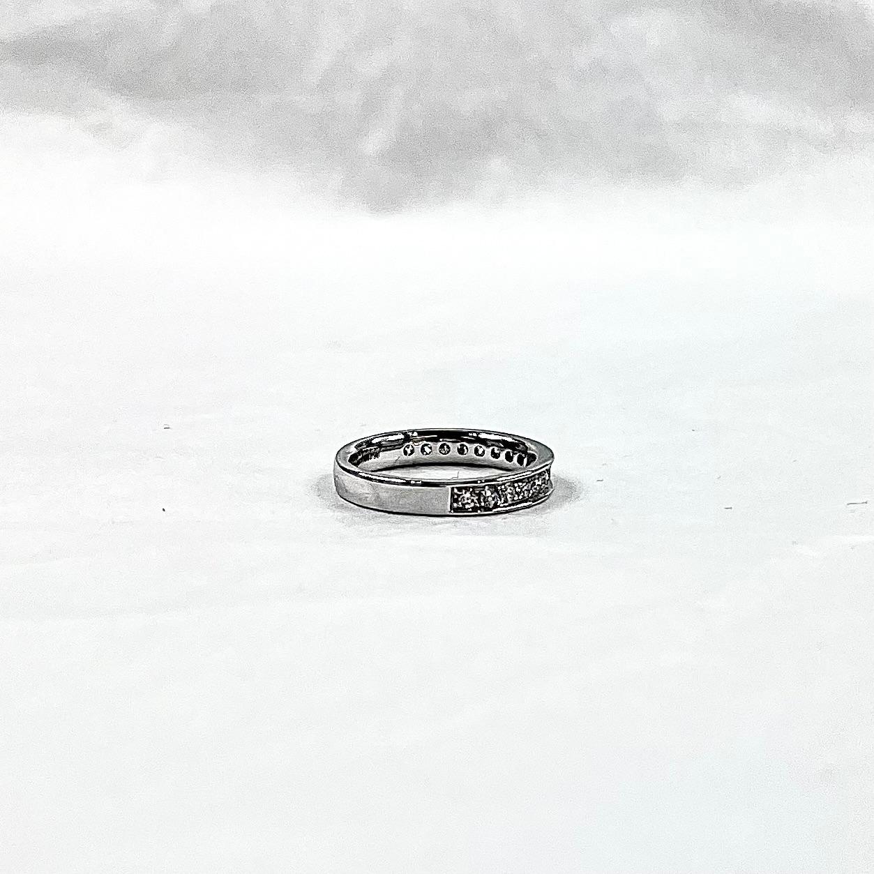 Half Circle Diamond Ring