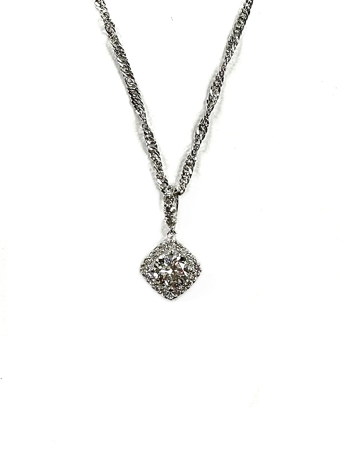 Cushion Halo Diamond Pendant