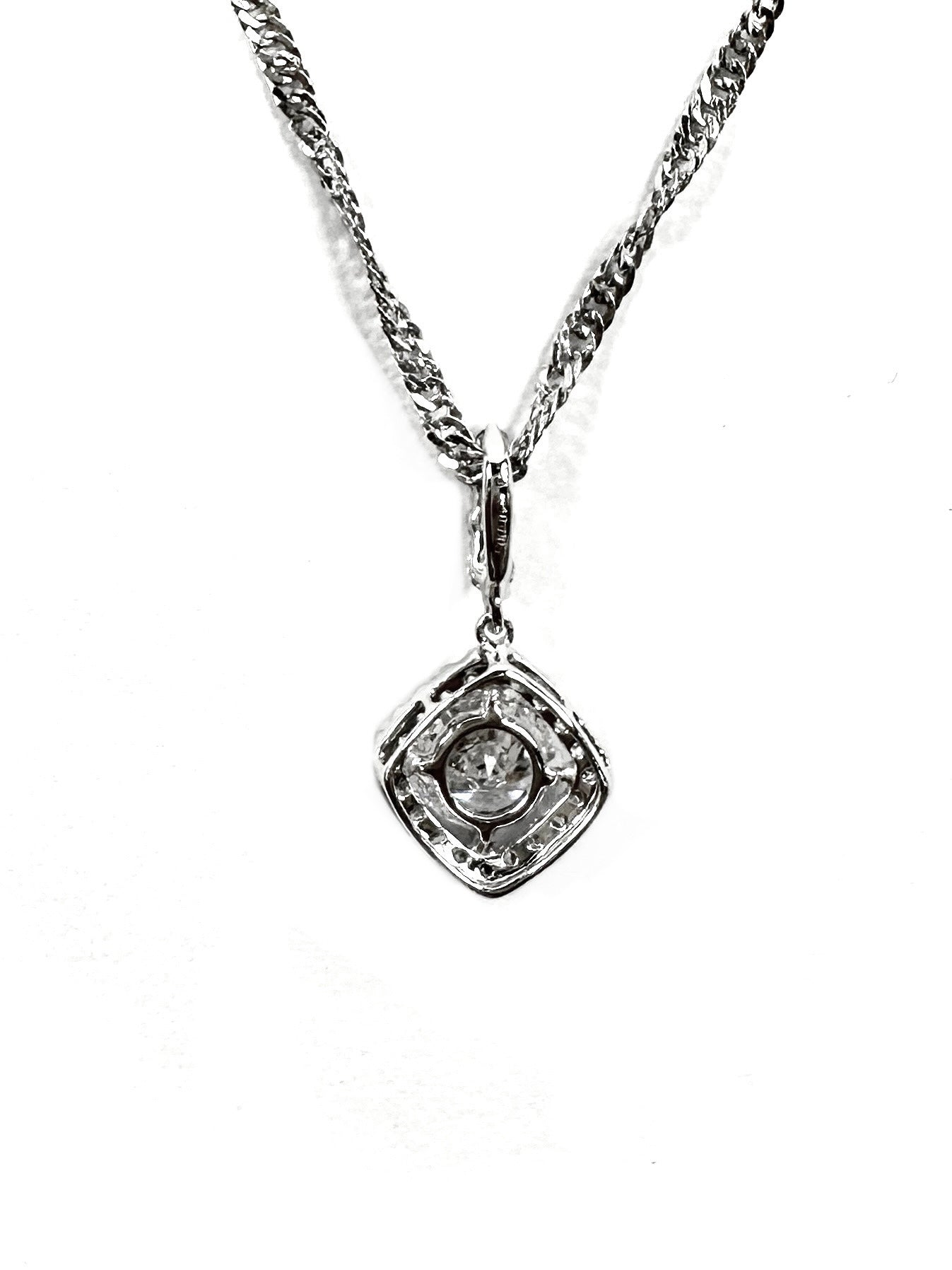 Cushion Halo Diamond Pendant