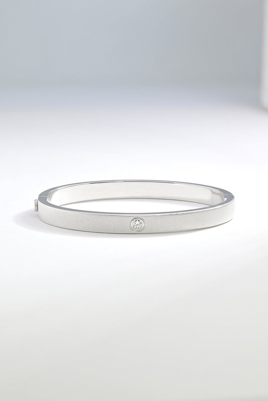 Love Me Bangle - White Gold