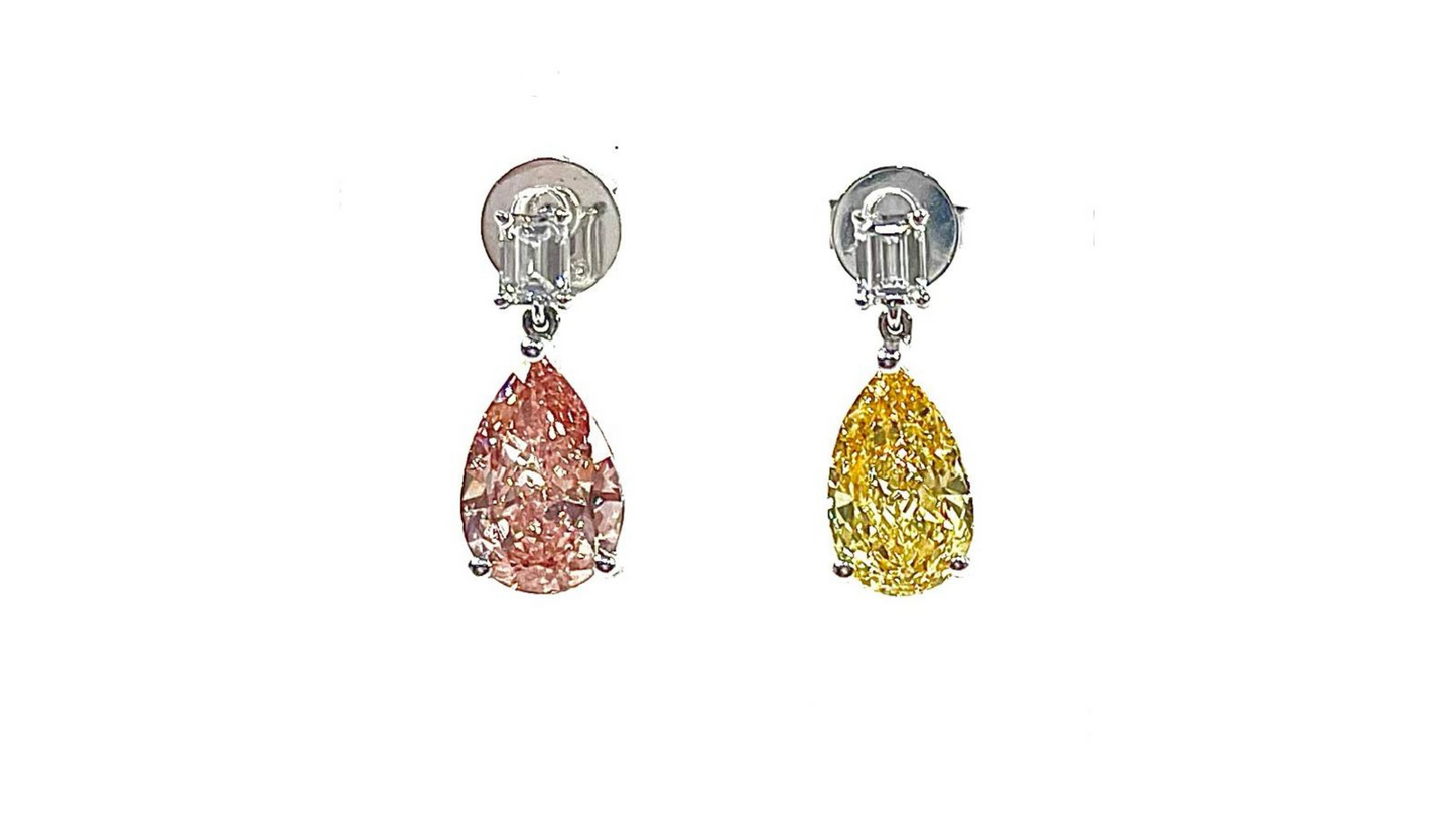 Colored Diamond Earrings