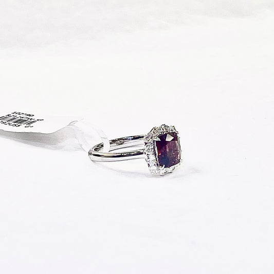 Halo Ruby Spinel Ring