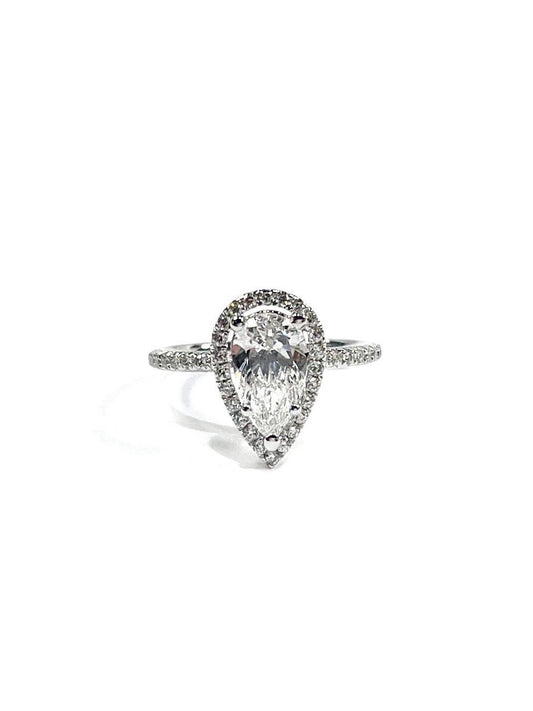 Natural Pear Diamond - Halo