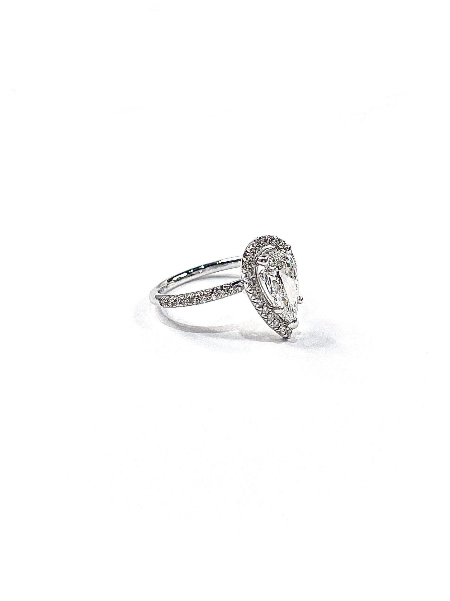 Natural Pear Diamond - Halo