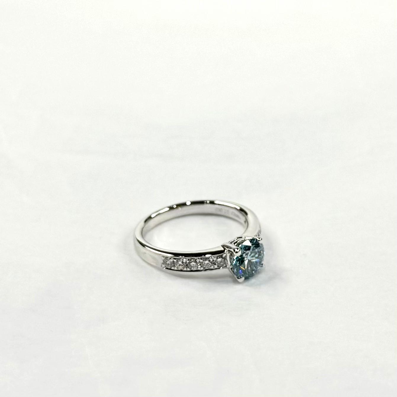 Blue Diamond Ring