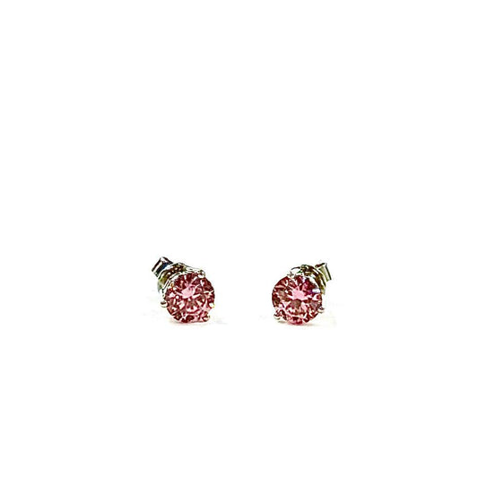 Pink Diamond Earrings