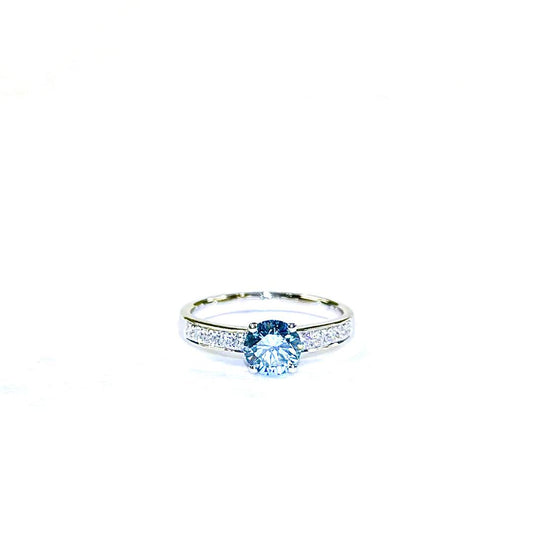 Blue Diamond Ring