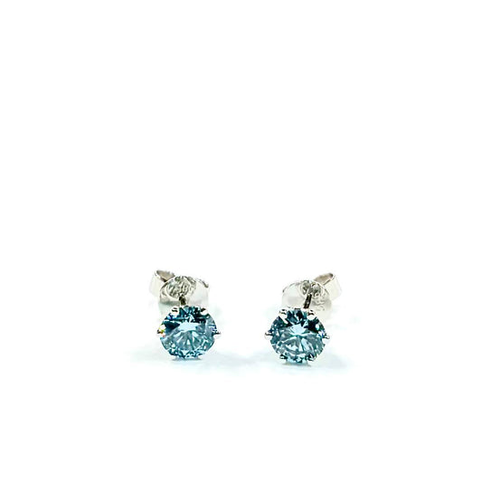 Blue Diamond Earrings