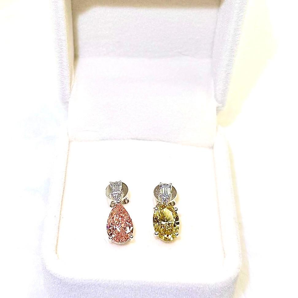 Colored Diamond Earrings