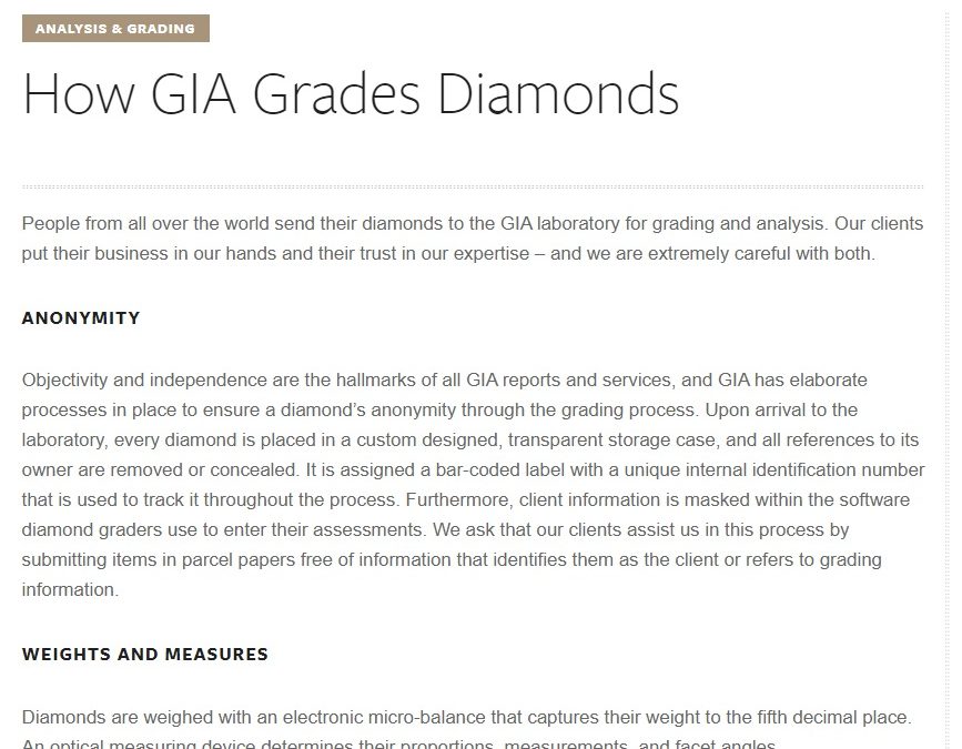 How GIA Grades Diamonds