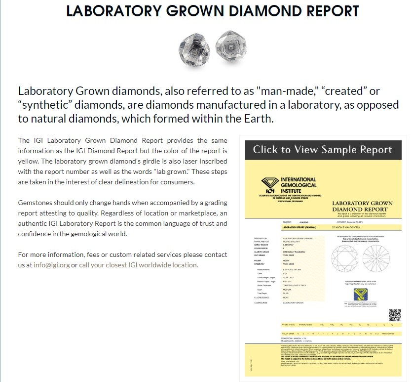 Laboratory Grown Diamond Report